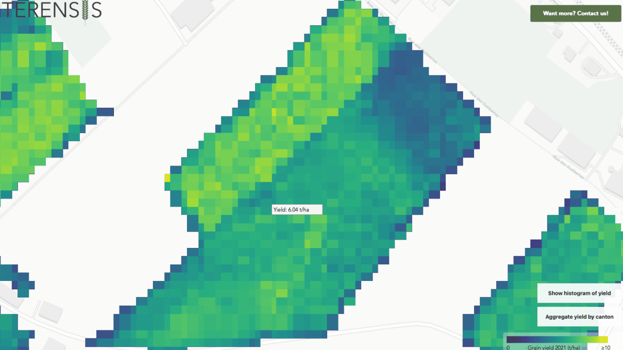 Estimation du rendement au niveau du champ.